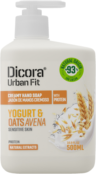Мыло жидкое для рук Дикора протеины йогурта и овес Нувария Глобал п/у, 500 мл