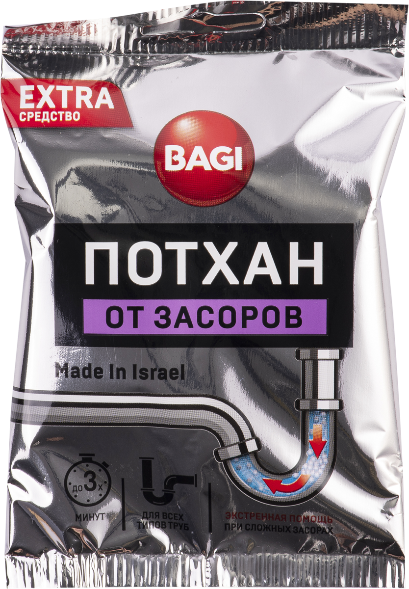 Bagi гранулы от засоров потхан