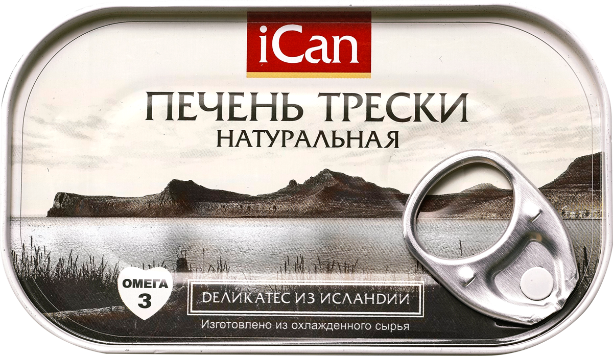 Печень трески натуральная, ICAN, 115 Г, Исландия. ICAN печень трески натуральная 115. ICAN печень трески натуральная. Печень трески натуральная русские берега.